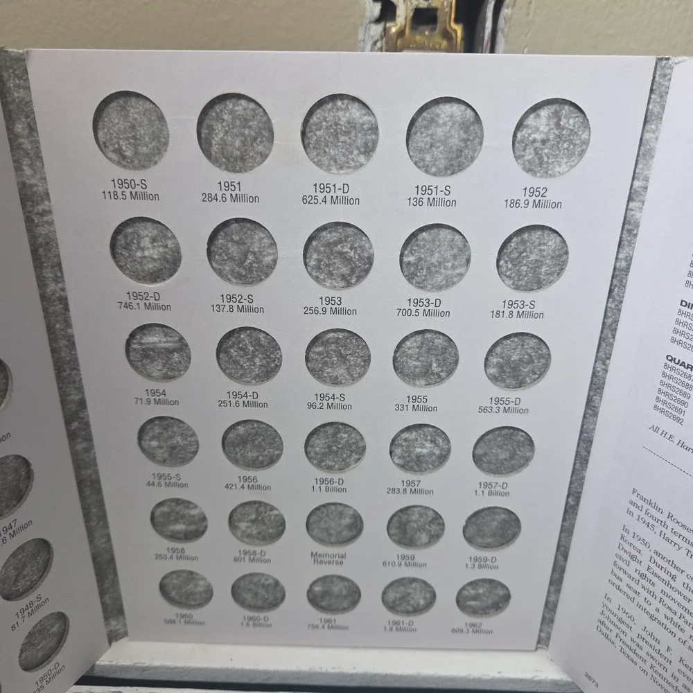 He Harris Lincoln Cents Penny Coin Folder 1941-1974